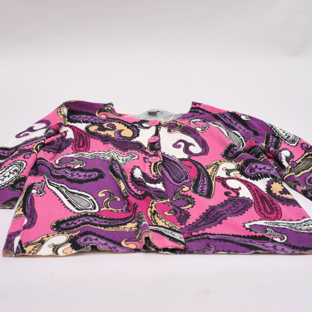 Mercer Street Studio Purple Paisley Cardigan L